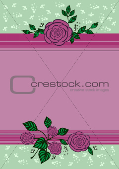 Frame with abstract flowers 