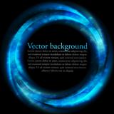 Blue vector ring on black backdrop