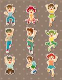 cartoon child jump stickers