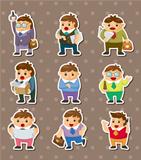 cartoon office workers stickers