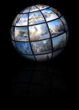 3d sphere with winter photos