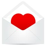 envelope with red heart