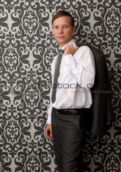portrait of young man wearing a suit 
