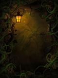 Halloween background with spooky vines