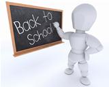 manwith school chalk board back to school