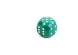 Green plastic dice