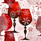 Christmas red-white seamless pattern