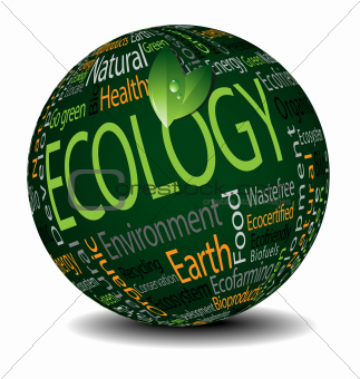 Ecology tag cloud sphere