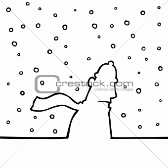 Cartoon Snow Blizzard