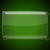Glass Framework on Green Background