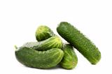 Fresh green cucumbers. Healthy food.