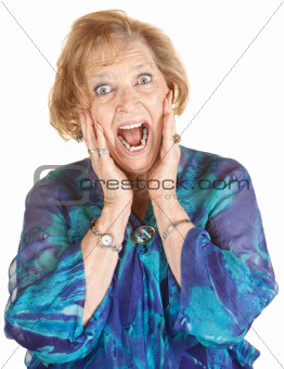 Frightened Elderly Woman