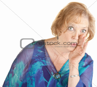 Senior Woman Whispering