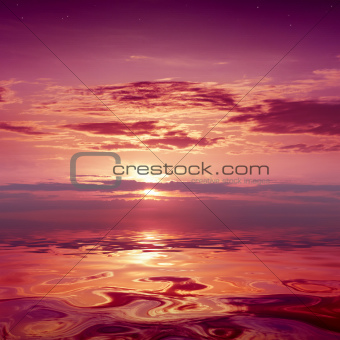 Sky background and water