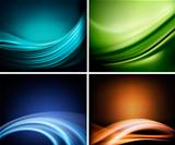 Set of business elegant colorful abstract backgrounds