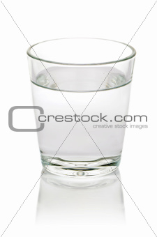 glass of water isolated on white