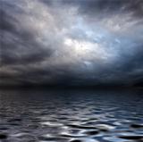 torm sky over water surface