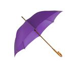 Opened violet umbrella isolated on white background 