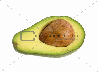 fresh avocado isolated on white