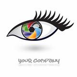 Logo multicolored eye, iris