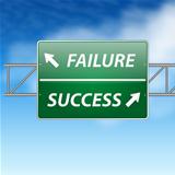 Success and Failure Road Sign Concept