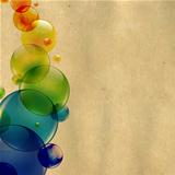 Cardboard Structure Background With Colorful Balls