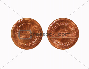 Japanese 10 yens coin 