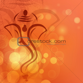 Creative shiny illustration of Hindu Lord Ganesha. EPS 10.