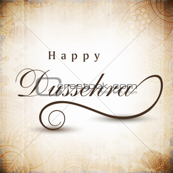 Greeting card for Dussehra celebration in India. EPS 10.