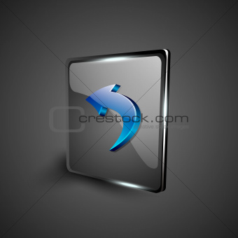 Glossy 3D web 2.0 left arrow symbol icon set. EPS 10.