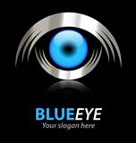 Blue eye metallic logo