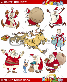 Image 4859654: Cartoon Set of Christmas Themes from Crestock Stock Photos