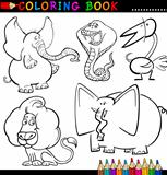 Animals for Coloring Book or Page
