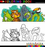 Wild Jungle Animals for Coloring