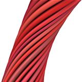 3d glossy twisted cable in pink red on white
