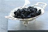 black caviar -  luxurious delicacy appetizer