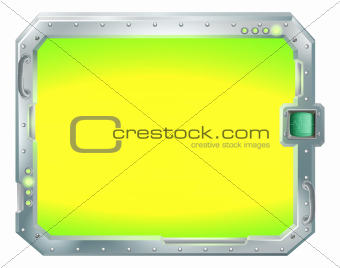 Futuristic screen or sign border frame