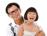 Asian girl and father