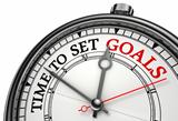time to set goals concept clock