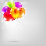 Birthday Card With Colorful Balloons