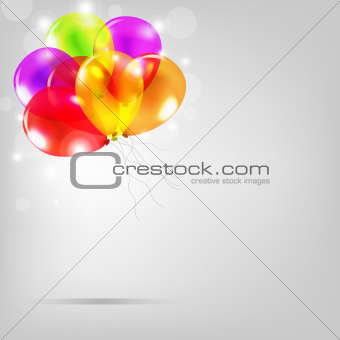 Birthday Card With Colorful Balloons