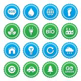 Eco green labels set - ecology, recyling, eco power concept