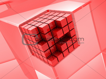 Red cubic
