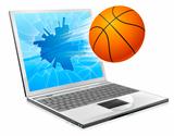 Basketball ball laptop concept