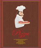 Pizza Menu Template with chef