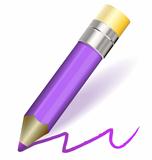 Vector purple pencil