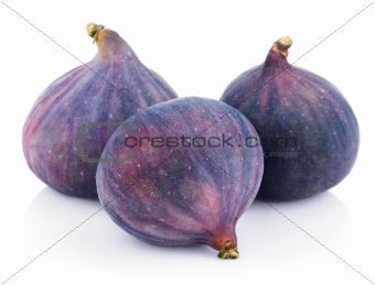 Fig fruits on white