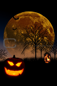 Halloween Pumpkin Moon