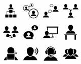 Office and people icon set