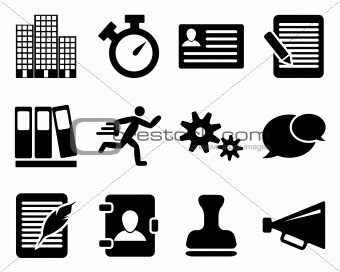 Office and bussines icon set